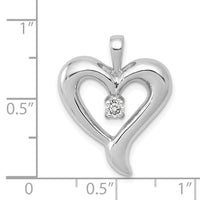 14k White Gold AA Diamond Heart Pendant-PM4830-010-WA