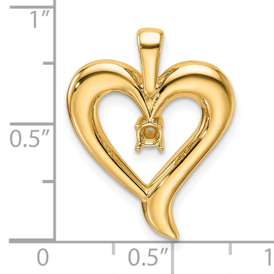 14k Heart Pendant Mounting-PM4830-010-Y