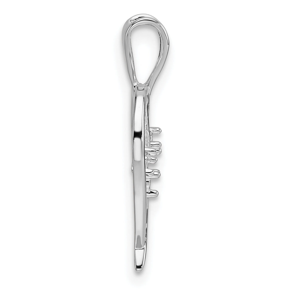14k White Gold Heart Pendant Mounting-PM4832-005-W