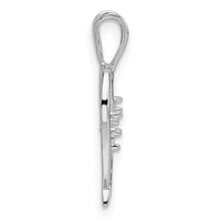 14k White Gold Heart Pendant Mounting-PM4832-005-W