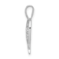 14k White Gold Diamond Heart Pendant-PM4832-005-WA