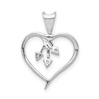 14k White Gold Diamond Heart Pendant-PM4832-005-WA
