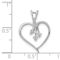 14k White Gold Diamond Heart Pendant-PM4832-005-WA