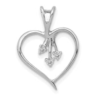 14k White Gold Diamond Heart Pendant-PM4832-005-WA