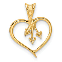 14k Heart Pendant Mounting-PM4832-005-Y