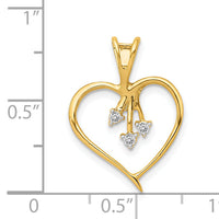 14k Diamond Heart Pendant-PM4832-005-YA
