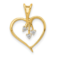 14k Diamond Heart Pendant-PM4832-005-YA