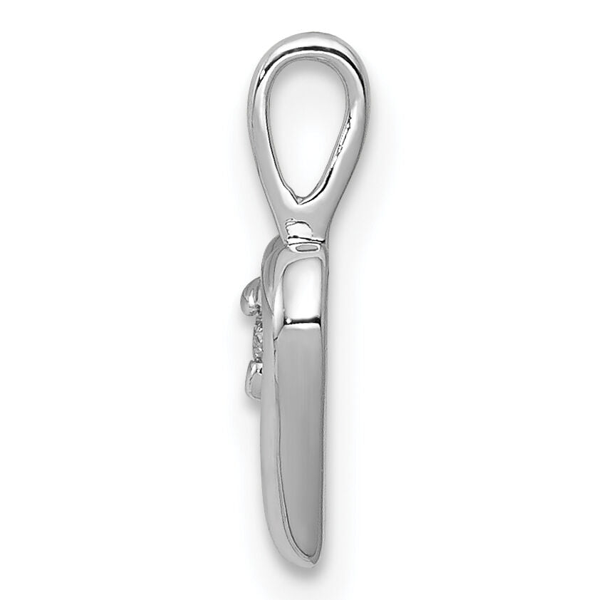 14k White Gold .02ct. Diamond Heart Pendant-PM4834-002-WA