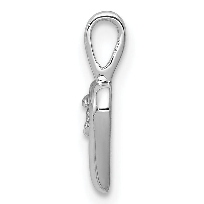 14k White Gold .02ct. Diamond Heart Pendant-PM4834-002-WA