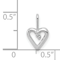 14k White Gold .02ct. Diamond Heart Pendant-PM4834-002-WA