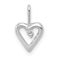 14k White Gold .02ct. Diamond Heart Pendant-PM4834-002-WA