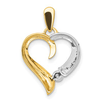 14k Two-tone 1/15ct. Diamond Heart Pendant-PM4835-007-YWA