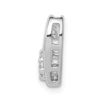 14k White Gold 1/10ct. Diamond Heart Chain Slide-PM4836-010-WA