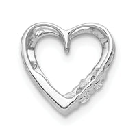 14k White Gold 1/10ct. Diamond Heart Chain Slide-PM4836-010-WA
