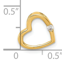 14k AA Diamond Heart Chain Slide-PM4837-002-YA