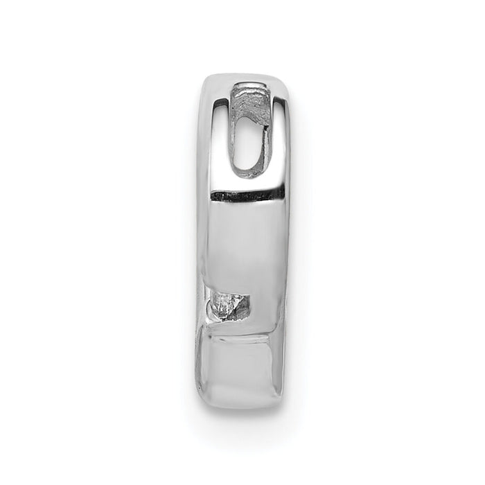 14k White Gold .01ct. Diamond Heart Chain Slide-PM4838-001-WA