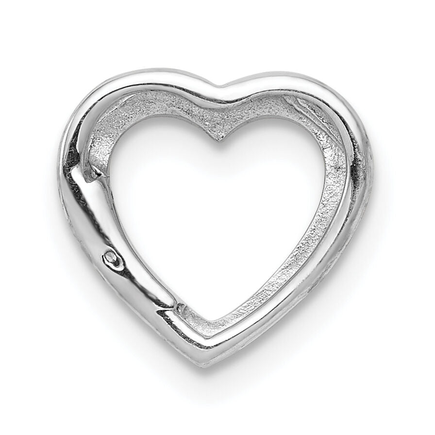14k White Gold .01ct. Diamond Heart Chain Slide-PM4838-001-WA