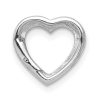 14k White Gold .01ct. Diamond Heart Chain Slide-PM4838-001-WA