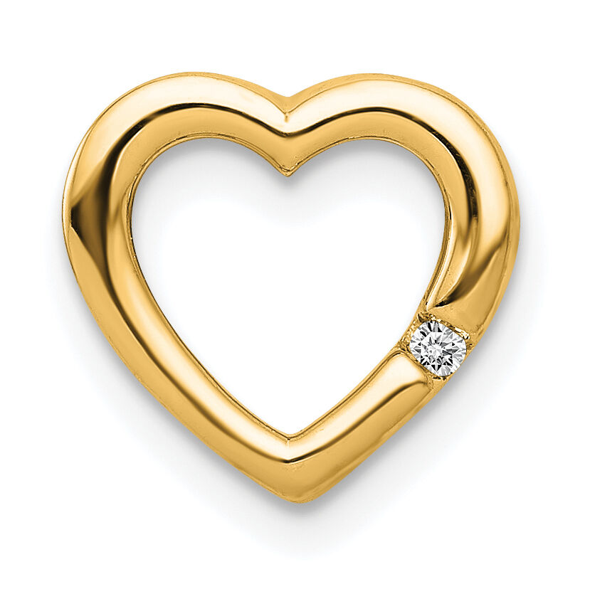 14k .01ct. Diamond Heart Chain Slide-PM4838-001-YA