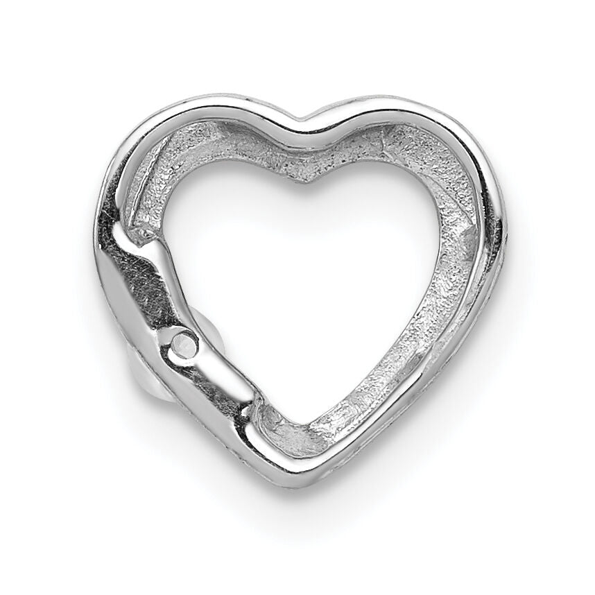 14k White Gold 1/20ct. Diamond Heart Chain Slide-PM4839-005-WA