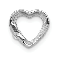14k White Gold 1/20ct. Diamond Heart Chain Slide-PM4839-005-WA