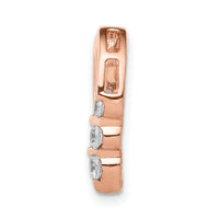 14k Rose Gold 1/6ct. Diamond Heart Chain Slide-PM4840-016-RA