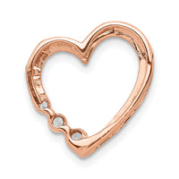 14k Rose Gold 1/6ct. Diamond Heart Chain Slide-PM4840-016-RA
