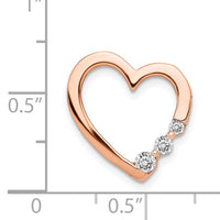 14k Rose Gold 1/6ct. Diamond Heart Chain Slide-PM4840-016-RA