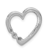 14k White Gold 1/6ct. Diamond Heart Chain Slide-PM4841-016-WA