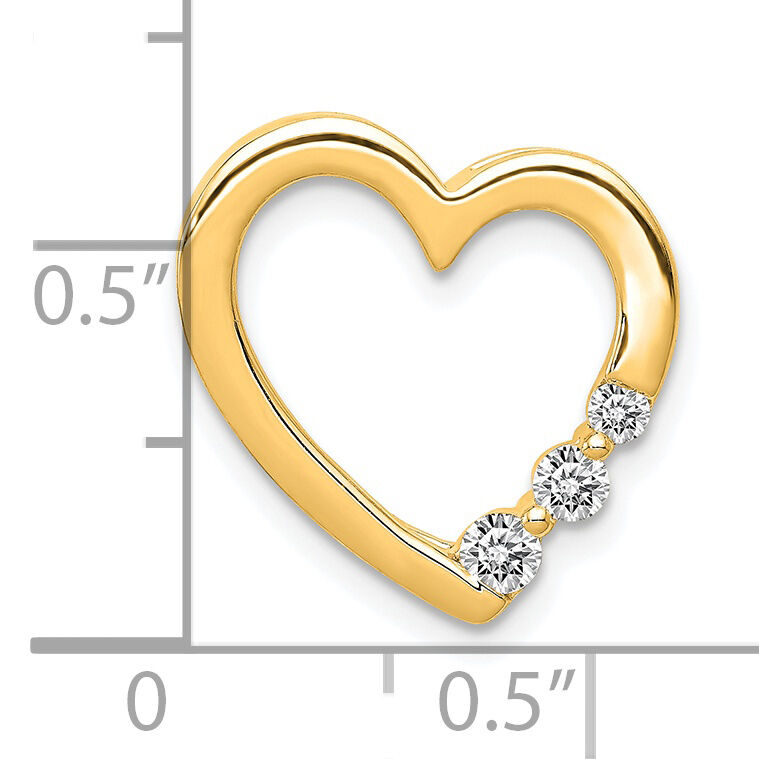 14k 1/6ct. Diamond Heart Chain Slide-PM4841-016-YA