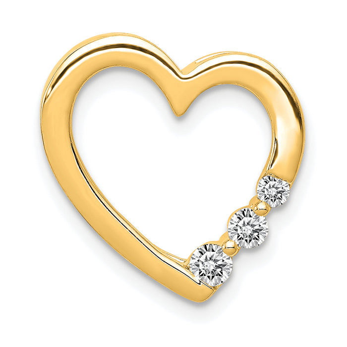 14k 1/6ct. Diamond Heart Chain Slide-PM4841-016-YA
