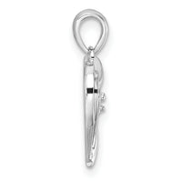 14k White Gold Heart Pendant Mounting-PM4843-002-W