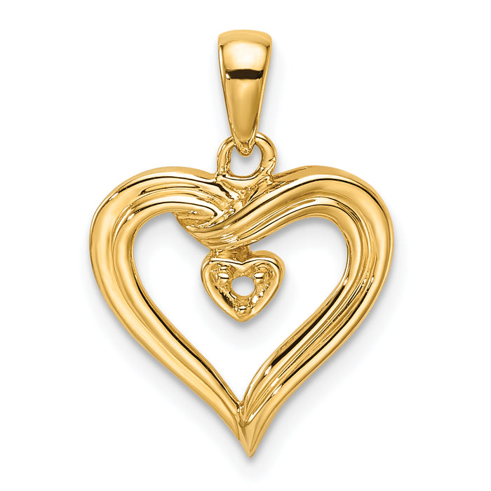 14k Heart Pendant Mounting-PM4843-002-Y