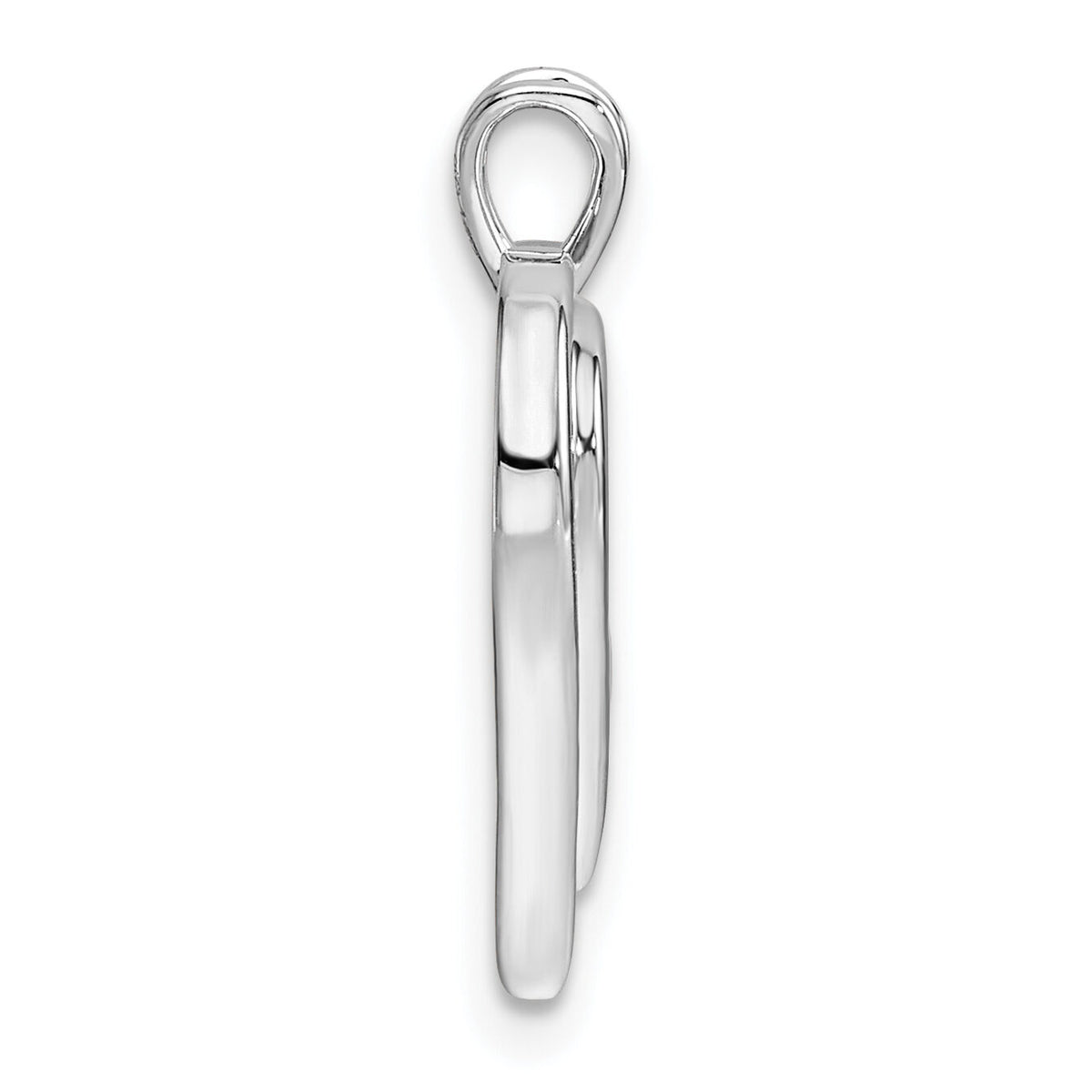 14k White Gold Fancy Heart Pendant Mounting-PM4844-005-W