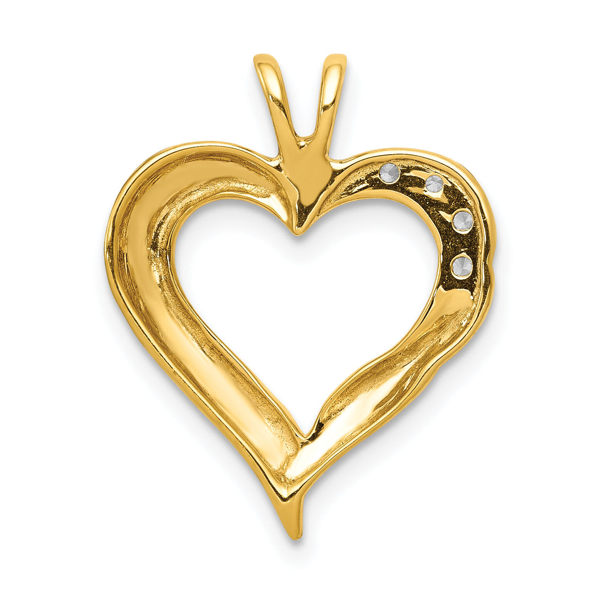 14k Diamond Fancy Heart Pendant-PM4844-005-YA