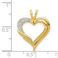 14k Diamond Fancy Heart Pendant-PM4844-005-YA