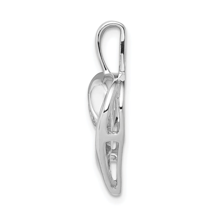 14k White Gold 1/8ct. Diamond Heart Pendant-PM4848-013-WA