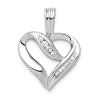 14k White Gold 1/8ct. Diamond Heart Pendant-PM4848-013-WA
