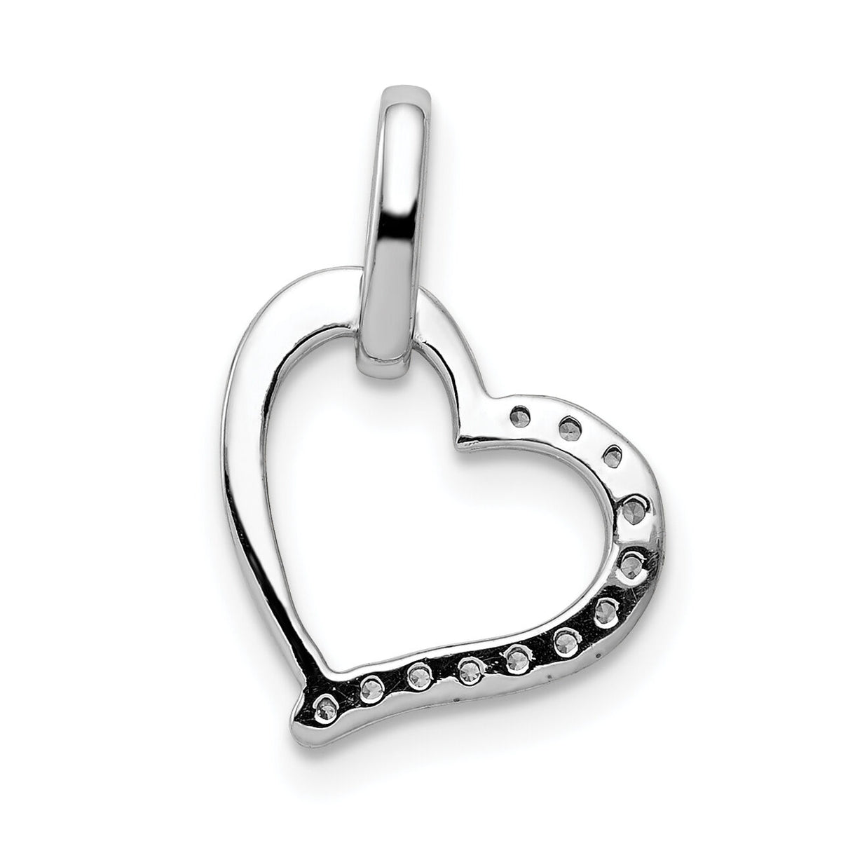 14k White Gold 1/15ct. Diamond Heart Pendant-PM4850-008-WA