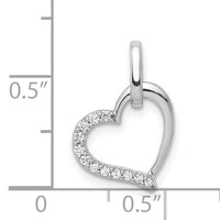 14k White Gold 1/15ct. Diamond Heart Pendant-PM4850-008-WA