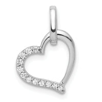 14k White Gold 1/15ct. Diamond Heart Pendant-PM4850-008-WA