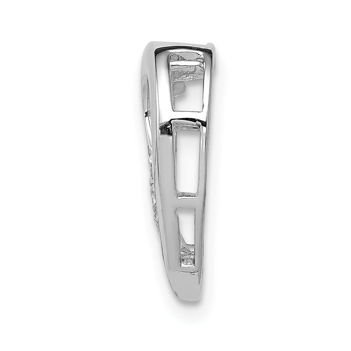 14k White Gold 1/20ct. Diamond Heart Chain Slide-PM4852-006-WA