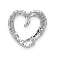14k White Gold 1/20ct. Diamond Heart Chain Slide-PM4852-006-WA