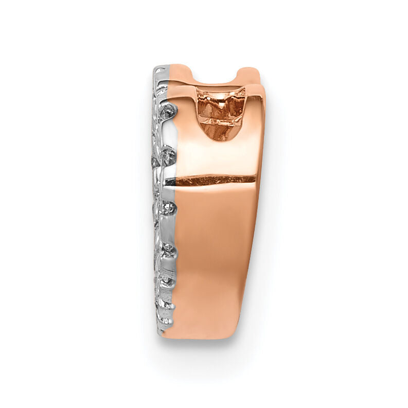 14k Rose Gold 1/15ct. Diamond Heart Chain Slide-PM4855-008-RA