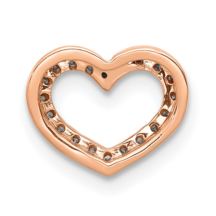 14k Rose Gold 1/15ct. Diamond Heart Chain Slide-PM4855-008-RA