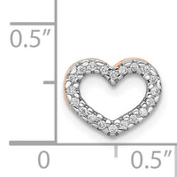 14k Rose Gold 1/15ct. Diamond Heart Chain Slide-PM4855-008-RA