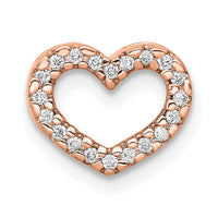 14k Rose Gold 1/15ct. Diamond Heart Chain Slide-PM4855-008-RA