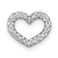 14k White Gold 1/15ct. Diamond Heart Chain Slide-PM4855-008-WA