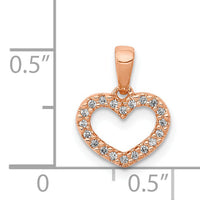 14k Rose Gold .03ct. Diamond Heart Pendant-PM4856-003-RA