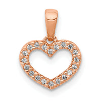 14k Rose Gold .03ct. Diamond Heart Pendant-PM4856-003-RA